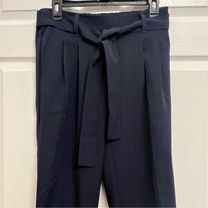 LOFT Navy Blue Tie-Waist Tapered dress pants S NWOT never worn